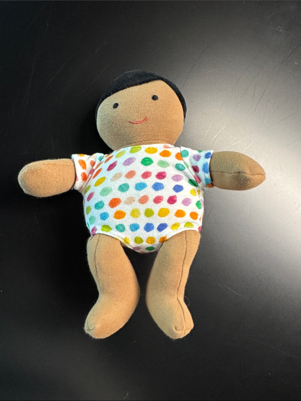 LOVEVERY Medium Tan Organic Cotton Baby Doll - Like New Condition